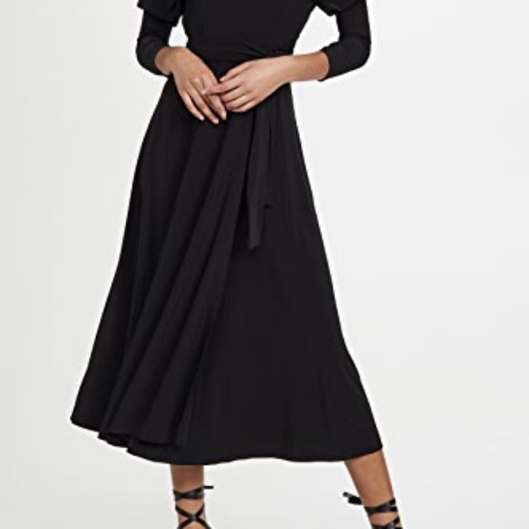 NWT Norma Kamali Dolman Wrap Flared Dress - Picture 2 of 12